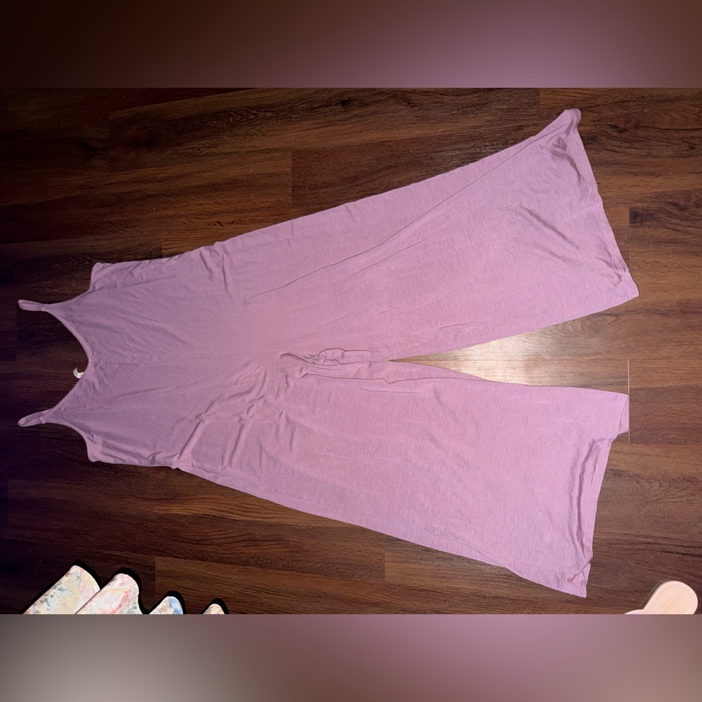 Athleta wide leg jumpsuit nwot mauve casual classic winter $98 - Picture 6 of 8